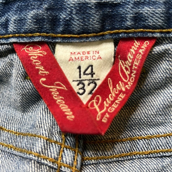 Vintage Lucky Brand USA Blue Denim Jeans Flair Leg Sweet n Low 14 30 - Picture 10 of 14
